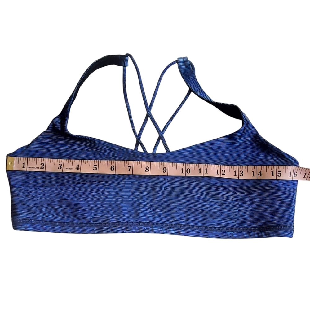 Lululemon Free To Be Strappy Yoga Bra Space Dye Sapphire Blue Size 12 - Picture 8 of 13